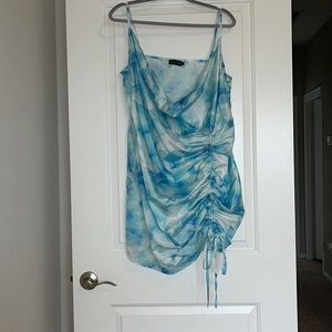 Blue tie dye dress